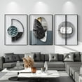 thumbnail image 1 of FCCUYE Extra Large Bright Geometry Abstract Canvas Wall Art Modern Home Living Room Bedroom Bathroom Wall Decor Poster & Prints Set of 3 Paintings 24"x 32" (Black Ash, 24" X 32" X 3 pieces), 1 of 7