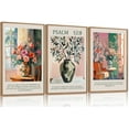 thumbnail image 1 of FCCUYE Floral Canvas Wall Art, d Wildflower Pictures Wall Decor, Large Flower Prints, Colorful Botanical Artwork, Watercolor Painting 3 Panel 16x24 Inches for Living Room, Bedroom, Office, Home, 1 of 7