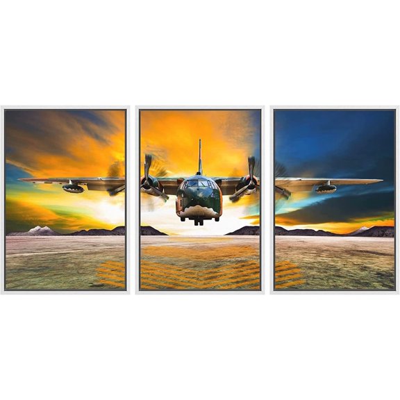 FCCUYE Framed Canvas Print Wall Art Set Black & White Duotone Motorcycle Engine Vehicles Transportation Photography Realism Decorative Scenic for Living Room, Bedroom, Office - 16"x24"x3 Black