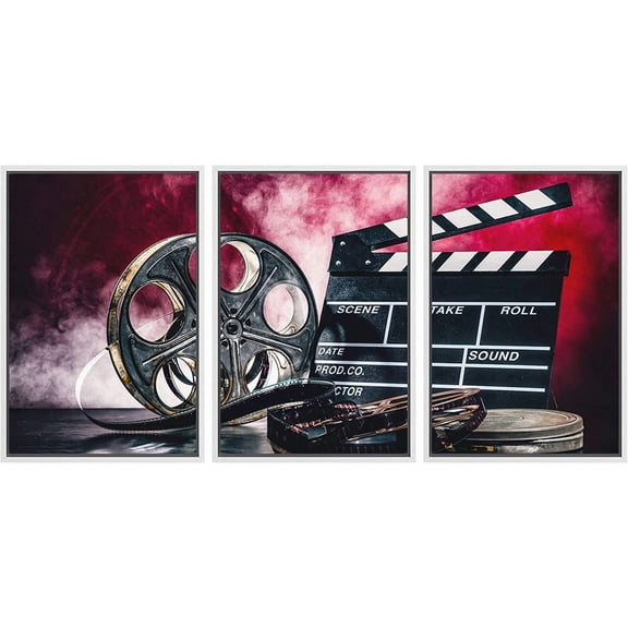 FCCUYE Framed Canvas Print Wall Art Set Black & White Duotone Motorcycle Engine Vehicles Transportation Photography Realism Decorative Scenic for Living Room, Bedroom, Office - 16"x24"x3 Black