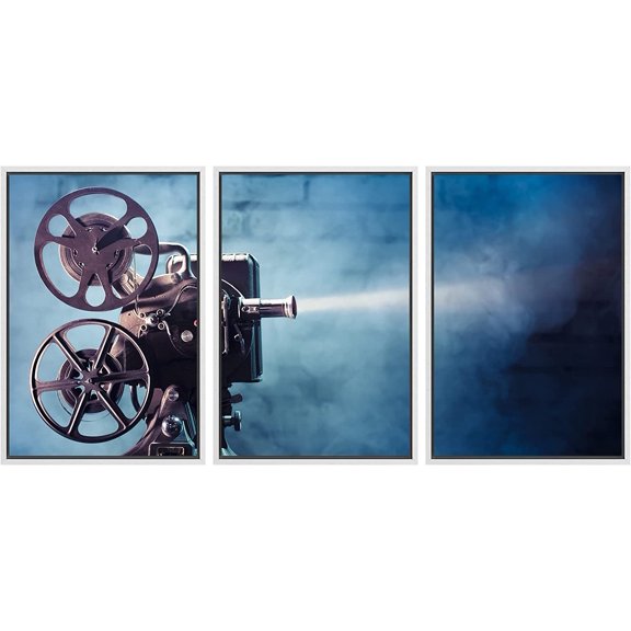 FCCUYE Framed Canvas Print Wall Art Set Black & White Duotone Motorcycle Engine Vehicles Transportation Photography Realism Decorative Scenic for Living Room, Bedroom, Office - 16"x24"x3 Black