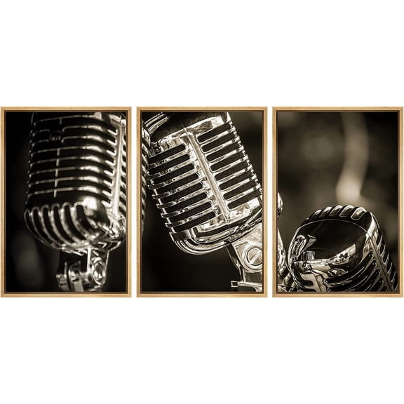 FCCUYE Framed Canvas Print Wall Art Set Black & White Duotone Motorcycle Engine Vehicles Transportation Photography Realism Decorative Scenic for Living Room, Bedroom, Office - 16"x24"x3 Black