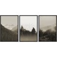 thumbnail image 1 of FCCUYE Framed Canvas Print Wall Art Set Black & White Winter Tree Landscape Nature Wilderness Photography Realism Decorative Scenic Rustic Chic for Living Room, Bedroom, Office - 24"x36"x3 Black, 1 of 6