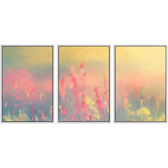 FCCUYE Framed Canvas Print Wall Art Set Golden Waterfall Elegance with Luxurious Fluid and Nature Elements Illustrations Decorative Rustic Zen for Living Room, Bedroom, Office - 16"x24"x3 Natural