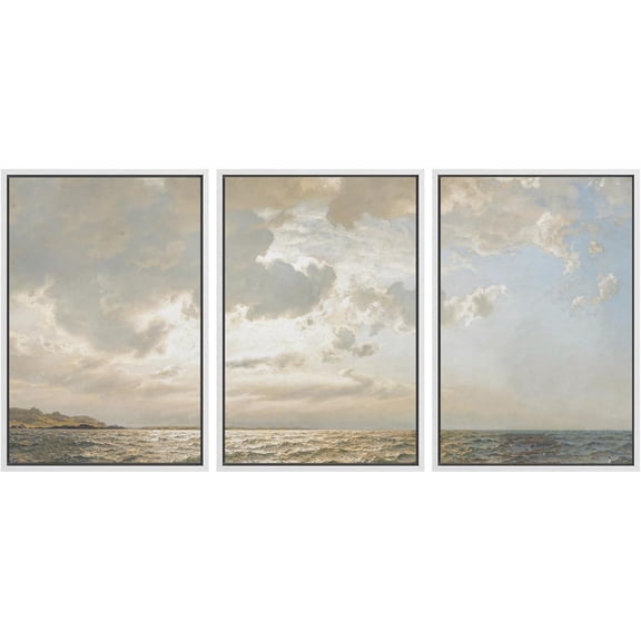 FCCUYE Framed Canvas Print Wall Art Set Golden Waterfall Elegance with Luxurious Fluid and Nature Elements Illustrations Decorative Rustic Zen for Living Room, Bedroom, Office - 16"x24"x3 Natural