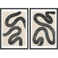 thumbnail image 1 of FCCUYE Framed Canvas Print Wall Art Set Mid-Century Geometric Ring Collage Abstract Shapes Illustrations Modern Art Minimal Boho Relax/Calm for Living Room, Bedroom, Office - 16"x24"x2 Natural, 1 of 6
