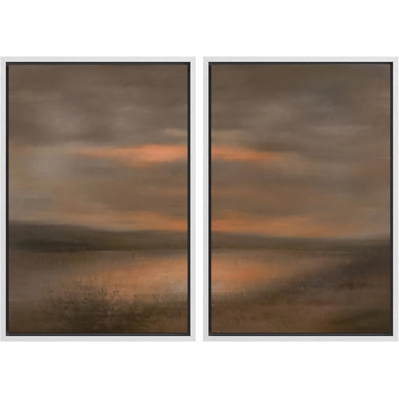 FCCUYE Framed Canvas Print Wall Art Set Mid-Century Geometric Ring Collage Abstract Shapes Illustrations Modern Art Minimal Boho Relax/Calm for Living Room, Bedroom, Office - 16"x24"x2 Natural