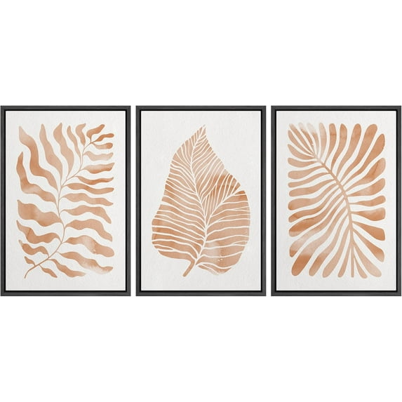 FCCUYE Framed Canvas Print Wall Art Set Retro Vintage Sketchbook Forest Country Landscape Farmhouse Decor Nature Wilderness Illustrations Floral Botanical Retro for Bedroom - 16"x24"x3 NATURAL
