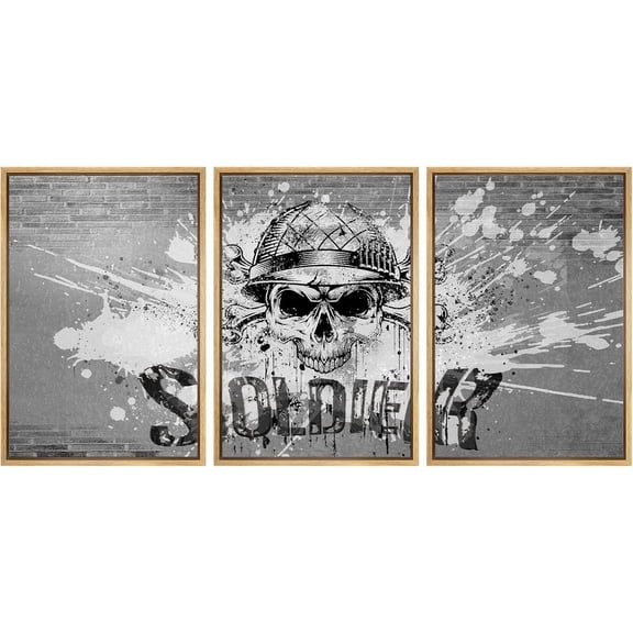 FCCUYE Framed Canvas Print Wall Art Set Spray Paint Style Andy Warhol Graffiti & Street Art Comic Book Illustrations Modern Art Urban Portrait for Living Room, Bedroom, Office - 16"x24"x3 White