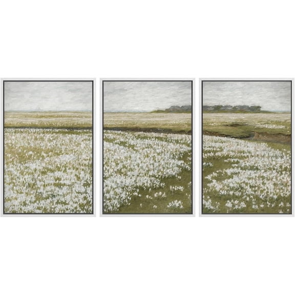 FCCUYE Framed Canvas Print Wall Art Set Winter Fog Mist Pine Tree Mountain Forest Nature Wilderness Photography Modern Art Landscape Relax/Calm for Living Room, Bedroom, Office - 16"x24"x3 White