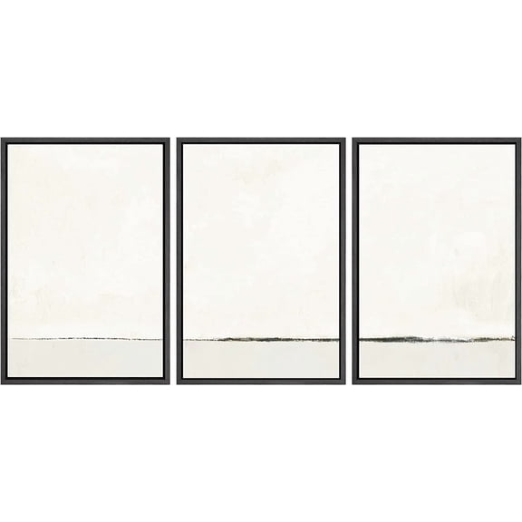 FCCUYE Framed Canvas Print Wall Art Set Winter Fog Mist Pine Tree Mountain Forest Nature Wilderness Photography Modern Art Landscape Relax/Calm for Living Room, Bedroom, Office - 16"x24"x3 White