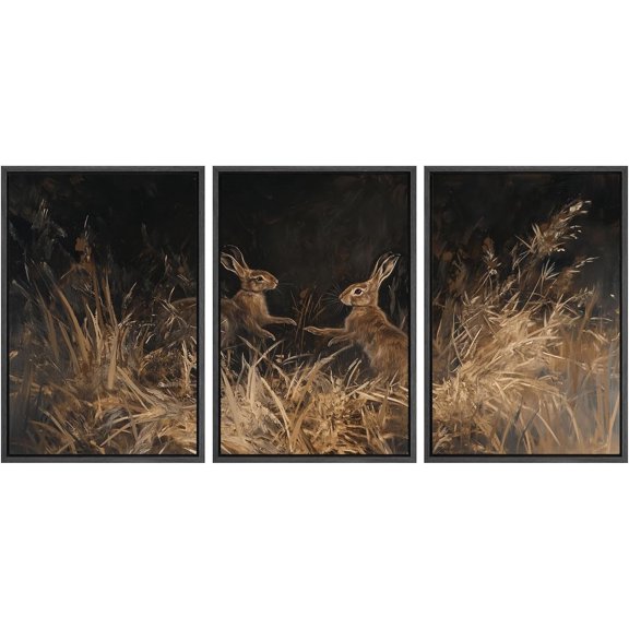 FCCUYE Framed Canvas Print Wall Art Set Winter Solitude Bare Trees and Snowy Landscape Illustrations Modern Colorful Ultra for Living Room, Bedroom, Office - 16"x24"x3 Natural