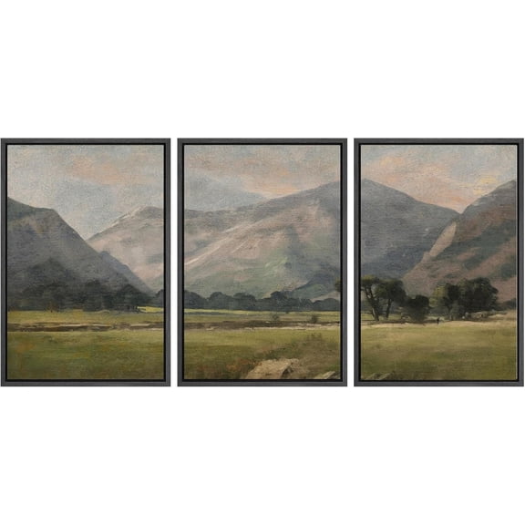 FCCUYE Framed Canvas Print Wall Art Set Winter Solitude Bare Trees and Snowy Landscape Illustrations Modern Colorful Ultra for Living Room, Bedroom, Office - 16"x24"x3 Natural