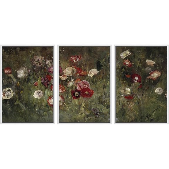 FCCUYE Framed Canvas Print Wall Art Set Winter Solitude Bare Trees and Snowy Landscape Illustrations Modern Colorful Ultra for Living Room, Bedroom, Office - 16"x24"x3 Natural