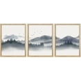 thumbnail image 1 of FCCUYE Framed Mountain Landscape Wall Art, Set of 3 Red & Orange Pastel Wall Decor Prints, Nature Wilderness Wall Décor for Living Room, Bedroom - 12"x16" Natural, 1 of 6