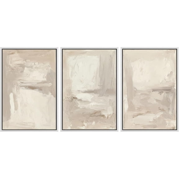 FCCUYE Framed Wall Art Print Set Vintage Wildflower Meadow with Colorful Blooms Illustrations Modern Art Boho Decorative Colorful Chic for Living Room, Bedroom, Office - 16"x24"x3 Natural