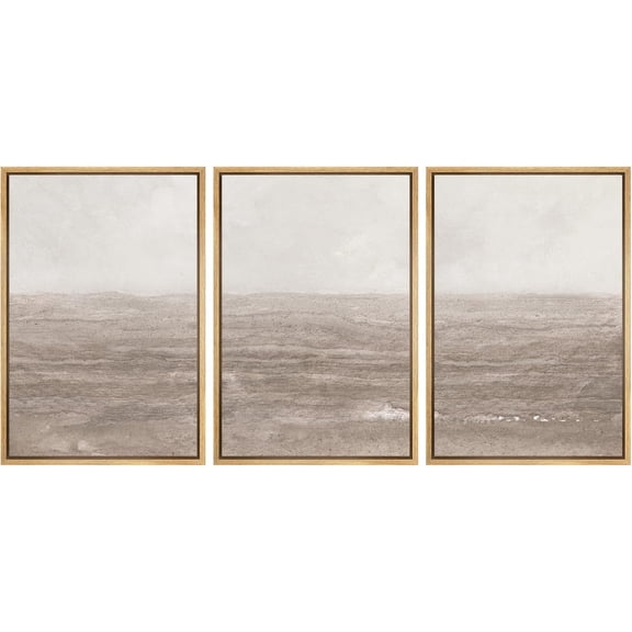 FCCUYE Framed Wall Art Print Set Vintage Wildflower Meadow with Colorful Blooms Illustrations Modern Art Boho Decorative Colorful Chic for Living Room, Bedroom, Office - 16"x24"x3 Natural