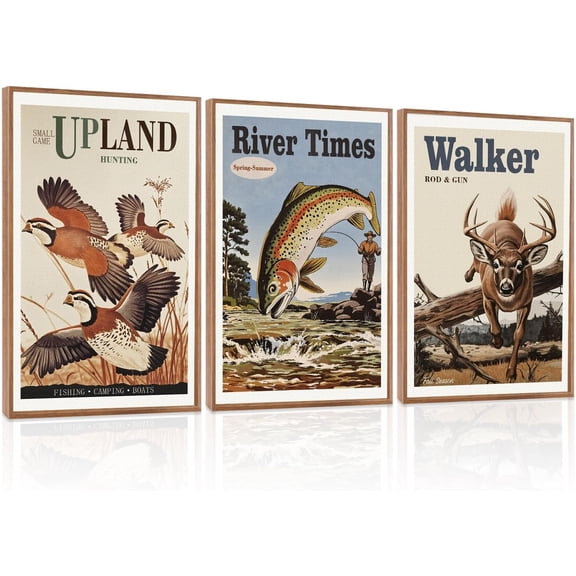 FCCUYE Minimalist Blue Sky Wall Art,Navy Blue Clouds Framed Artworks Set of 3(16”X24”) Oversized Sky Artwork Framed,Large Painting Calming Blue White Clouds,Light Blue Cloud Canvas for Office Bedroom