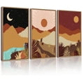 thumbnail image 1 of FCCUYE Landscape Mountain Wall Art 16x 24in Large Set Sunrise Pine Tree Forest Nature Scenry Wilderness Farmhouse Rustic Modern Art Decorative for Living Room Bedroom (Natural Framed), 1 of 6