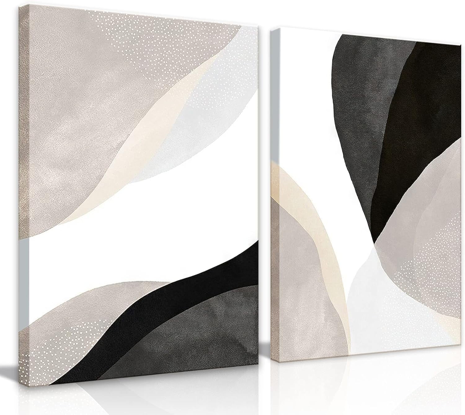 FCCUYE Midcentury Modern Framed Wall Art for Living Room Set of 3 Mid ...