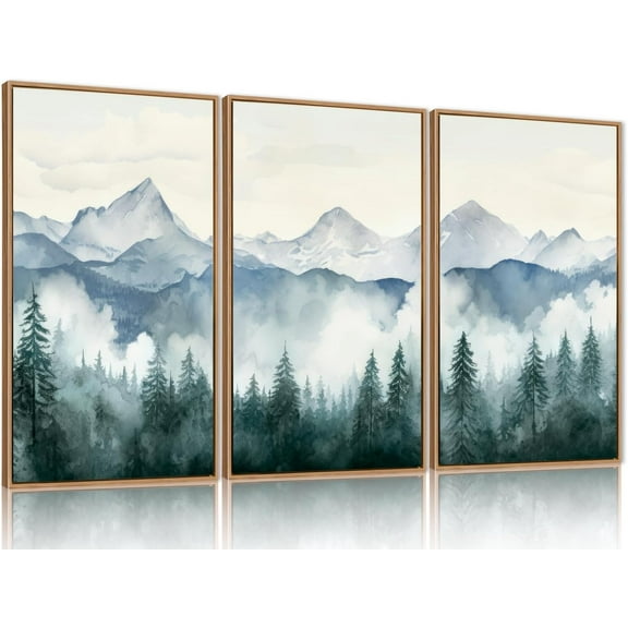 FCCUYE Modern Abstract Canvas Wall Art Set of 3, Framed Neutral Wall Decor, Large Black White Wall Painting, Beige Cream 16x24 Inch Prints Artworks for Living Room, Bedroom, Dining Room, Office