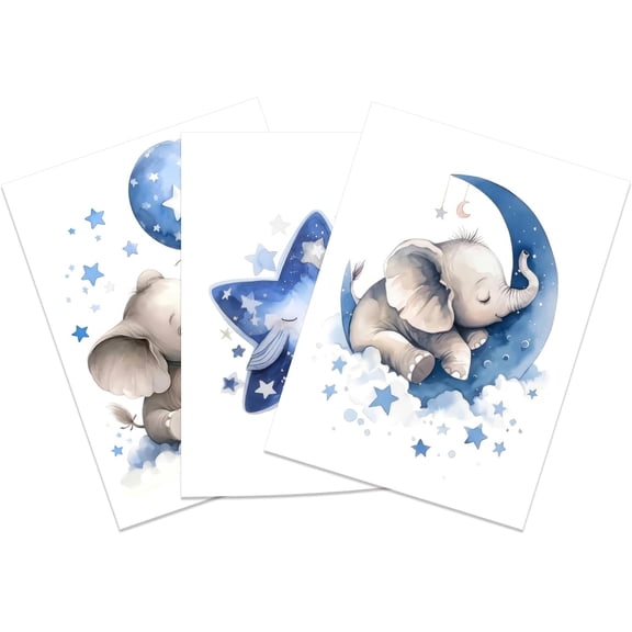 FCCUYE Nursery Canvas Wall Art Set Of 3 Baby Boy Girls Kids Room Picture Wall Decor Jungle Safari Lion Elephant Giraffe Poster Painting Cute Animal Prints For Children Toddlers Bedroom 12x16 Framed