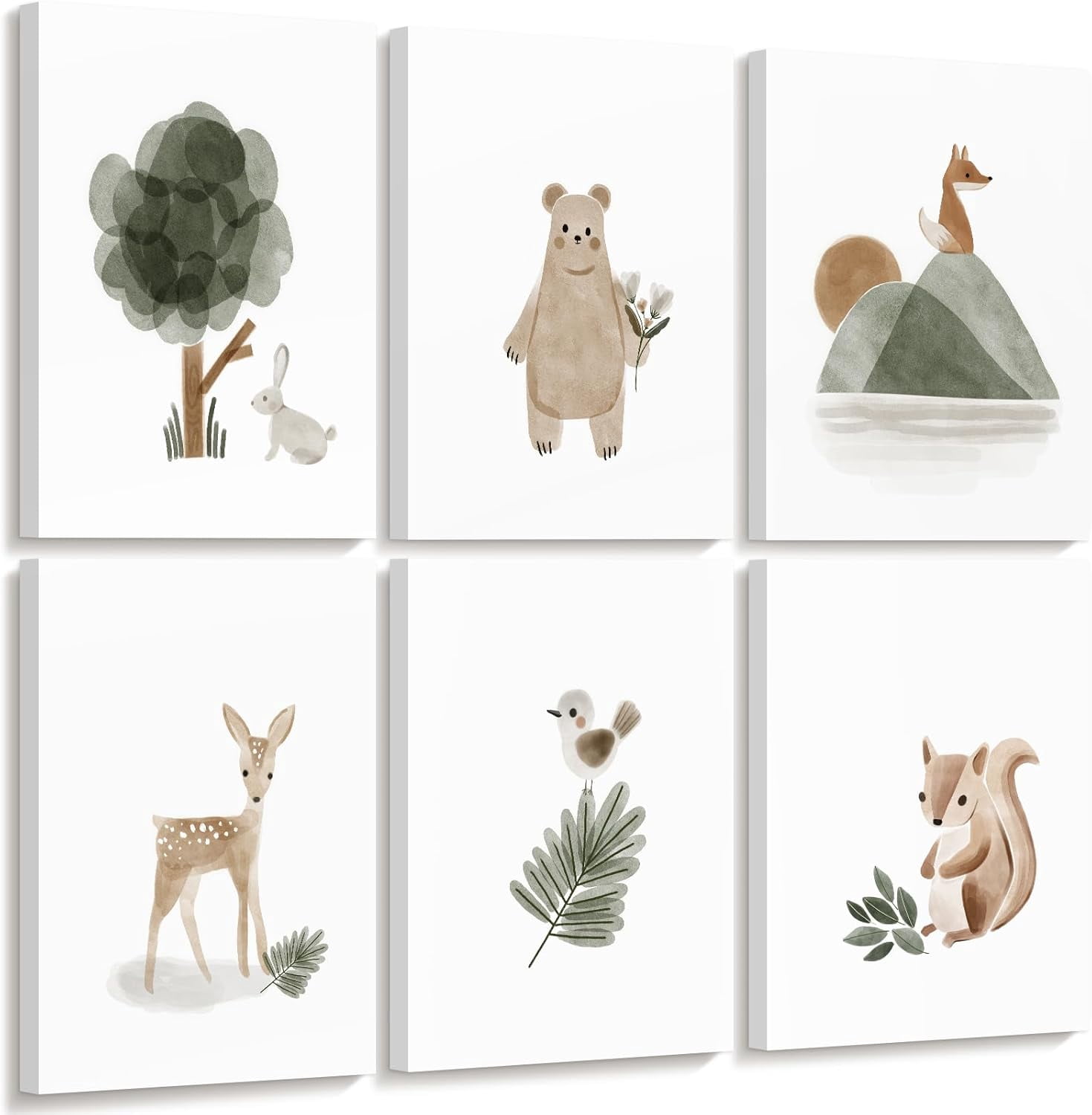 FCCUYE Nursery Dinosaur Wall Art Set of 3 Boys Room Canvas Wall Decor ...