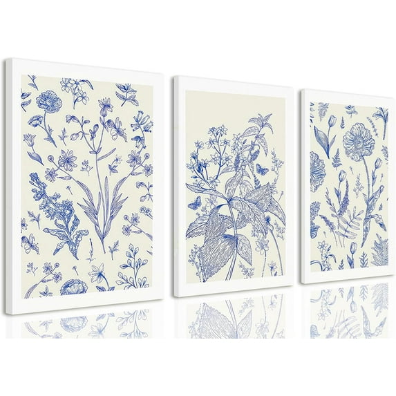 FCCUYE Pink Chinoiserie Flower Poster Wall Art light Pink Love Shack Fancy Canvas Decor Paintings Set of 3 Blush Pink Painting Pictures Home Decor for bedroom Living room Bathroom 12"x16" Und