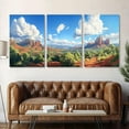 thumbnail image 1 of FCCUYE Sedona Mountain Red Rock Canvas Wall Art – 3-Piece Triptych Desert Landscape, Arizona Nature Scenery, Vibrant Canvas Art for Living Room, Bedroom, Office Décor (24" x 36" x 3 pcs), 1 of 7