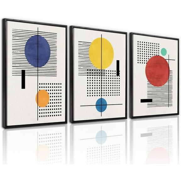 FCCUYE Southwest Wall Decor Cactus Pictures Wall Art Set of 3(12”X16”) Boho d Wall Art Canvas Aztec Wall Decor Large Desert Wall Art Sun Moon Symmetry Western Landscape Decor for Bedroom Saloon