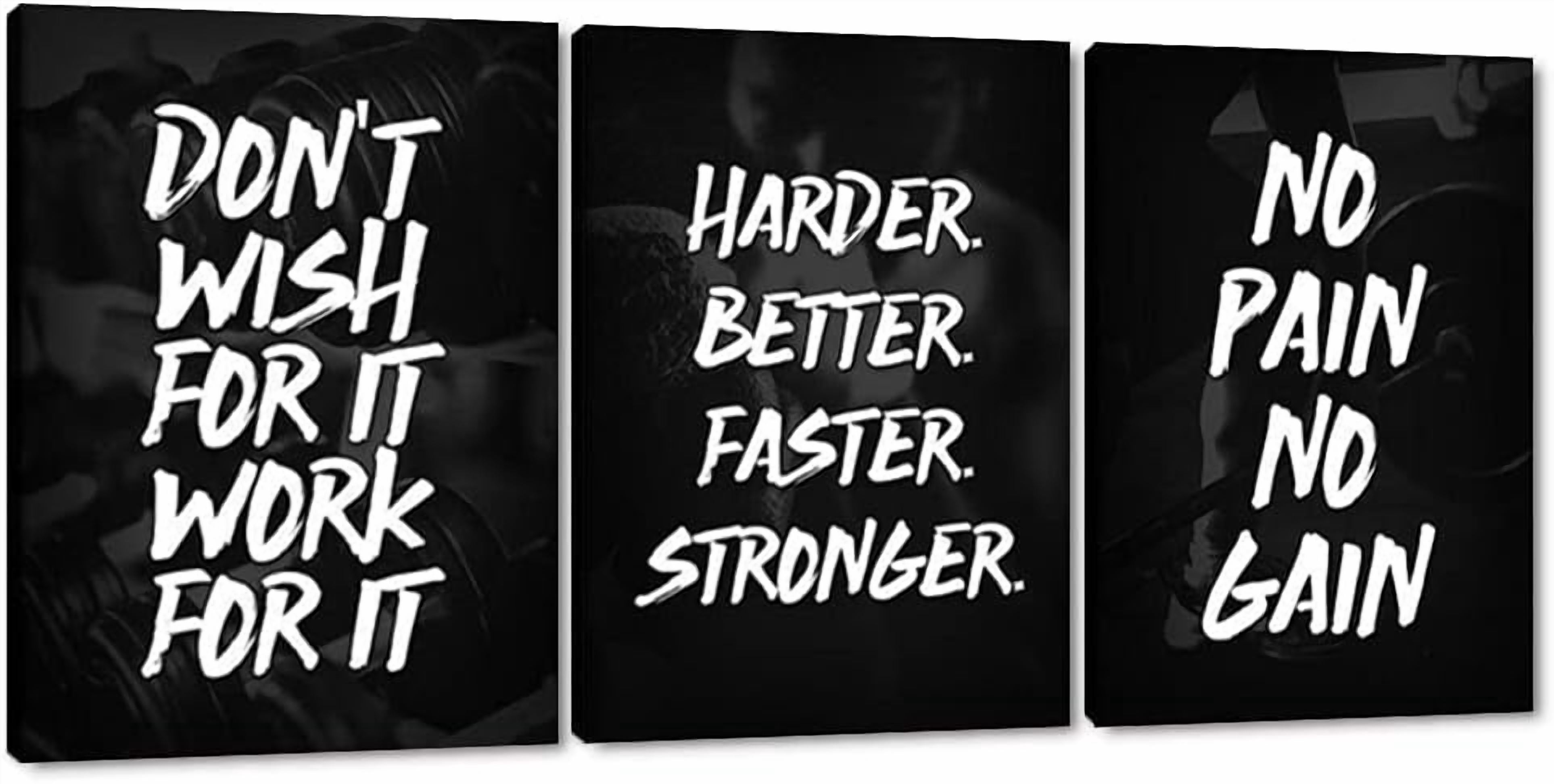 FCCUYE Successful Quotes Canvas Wall Art 3 Pieces Focus Believe ...