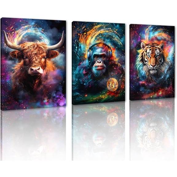 FCCUYE Successful Quotes Canvas Wall Art 3 Pieces Focus Believe Discipline Inspirational Print Posters for Office Wall Decor Framed Ready to Hang-20”W x 28”Hx3pcs