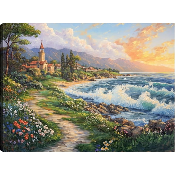 FCCUYE Tree of Life Wall Art – 3 Piece Galaxy Canvas Prints – Large Fantasy Waterfall and Space Wall Decor – Spiritual Modern Artwork for Living Room – 16x24 Inch