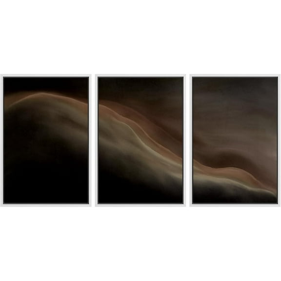 FCCUYE d Canvas Print Wall Art Set Desert Haze Abstract Neutral Beige and Brown Illustrations Modern Art Relax/Calm for Living Room, Bedroom, Office - 24"x36"x3 NATURAL
