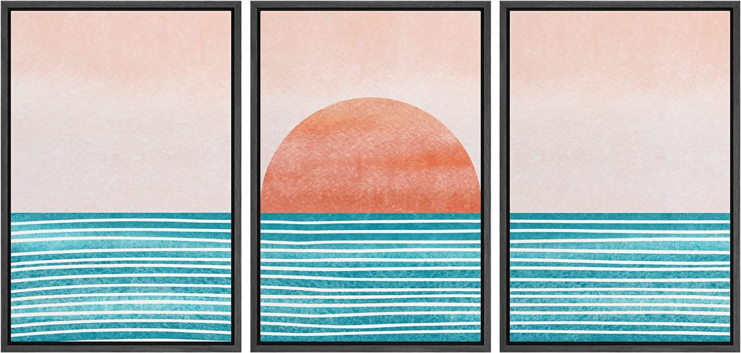 FCCUYE d Canvas Print Wall Art Set Minimal Green Southwest Desert Cacti