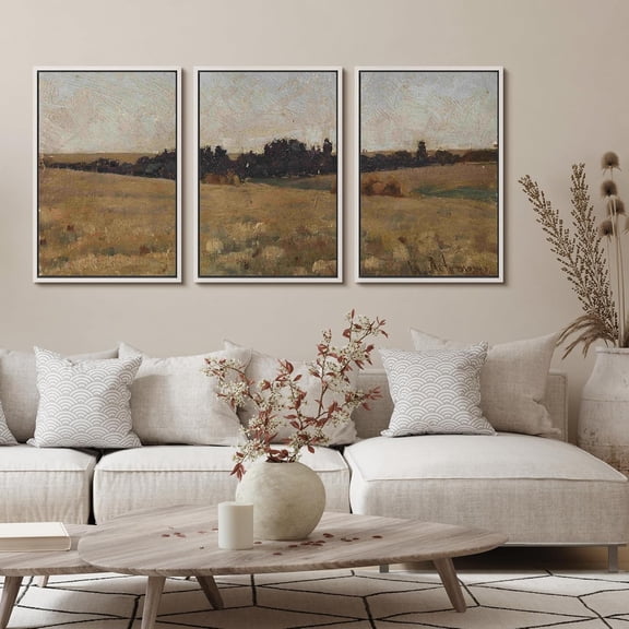 FCCUYE d Canvas Print Wall Art Set Minimal Green Southwest Desert Cacti Nature Wilderness Photography Modern Art Bohemian Decorative for Living Room, Bedroom, Office - 24"x36"x3 Natural