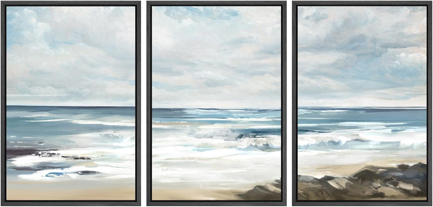 Skyways Canvas Art in Black Frame - 80cm x 80cm Premium Print