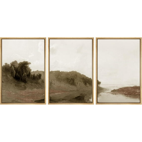 FCCUYE d Canvas Print Wall Art Set Minimalist Night Sky with Flying Birds and Dark Sky Illustrations Modern Art Decorative Scenic Rustic Zen for Living Room, Bedroom, Office - 24"x36"x3 Black