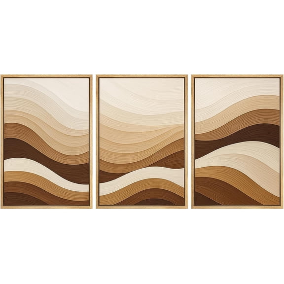 FCCUYE d Canvas Print Wall Art Set Pastel Grunge Paint Stroke Collage Abstract Shapes Illustration Modern Art Decorative Nordic Minimal Zen for Living Room, Bedroom, Office - Black