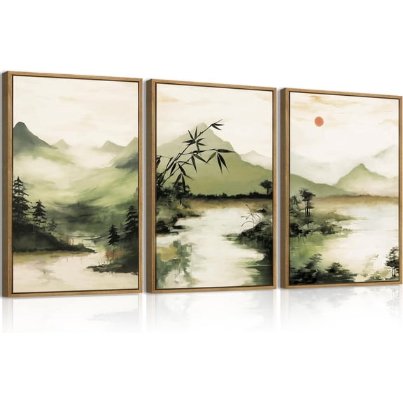 FCCUYE d Neutral Tree Canvas Wall Art 24 * 36 Inch Large Forest Bird Abstract Wall Decor Farmhouse Illustration Artwork for Living Room Bedroom Set of 3