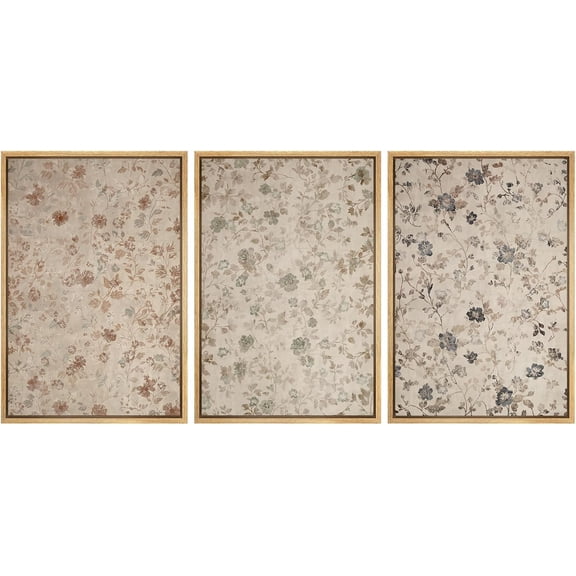 FCCUYE d Wall Art Print Set Flock of Abstract Birds in Flight Earthy Tones Illustrations Modern Art Boho Decorative Colorful Chic for Living Room, Bedroom, Office - 16"x24"x3 NATURAL