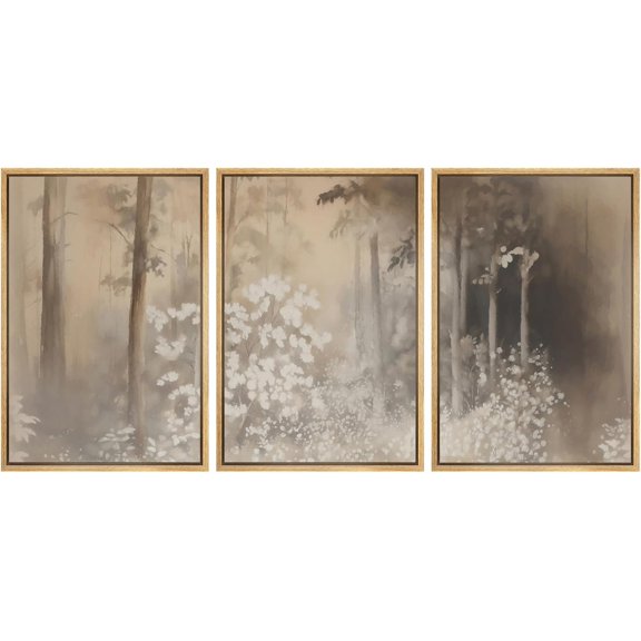 FCCUYE d Wall Art Print Set Flock of Abstract Birds in Flight Earthy Tones Illustrations Modern Art Boho Decorative Colorful Chic for Living Room, Bedroom, Office - 16"x24"x3 NATURAL