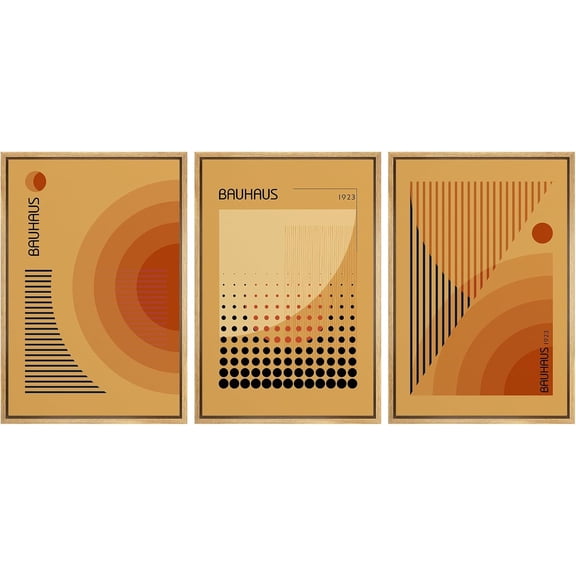 FCCUYE d Wall Art Print Set Flock of Abstract Birds in Flight Earthy Tones Illustrations Modern Art Boho Decorative Colorful Chic for Living Room, Bedroom, Office - 16"x24"x3 NATURAL