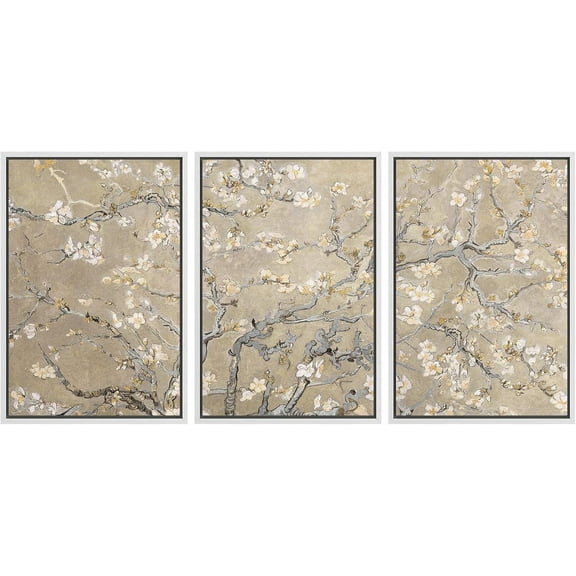 FCCUYE d Wall Art Print Set Flock of Abstract Birds in Flight Earthy Tones Illustrations Modern Art Boho Decorative Colorful Chic for Living Room, Bedroom, Office - 16"x24"x3 NATURAL