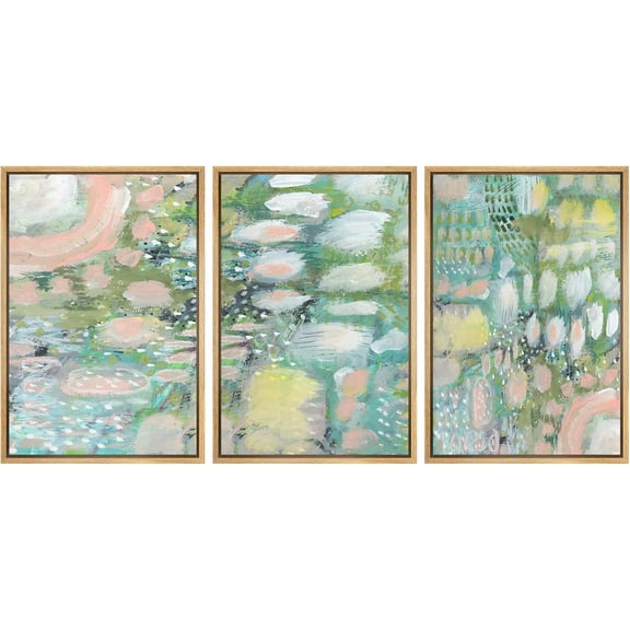 FCCUYE d Wall Art Print Set Flock of Abstract Birds in Flight Earthy Tones Illustrations Modern Art Boho Decorative Colorful Chic for Living Room, Bedroom, Office - 16"x24"x3 NATURAL