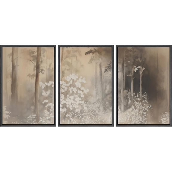 FCCUYE d Wall Art Print Set Flock of Abstract Birds in Flight Earthy Tones Illustrations Modern Art Boho Decorative Colorful Chic for Living Room, Bedroom, Office - 16"x24"x3 NATURAL