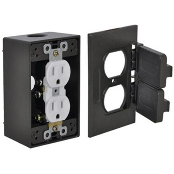 FCD35-BR Duplex Receptacle Outlet Kit, Bronze