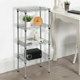 thumbnail image 1 of Zimtown 4 Tier Wire Shelving, Adjustable Storage Rack Unit for Garage Kitchen, Greenhouse Planting Shelving, 13.8”L x 9.8”W x 31.5”H, 1 of 10