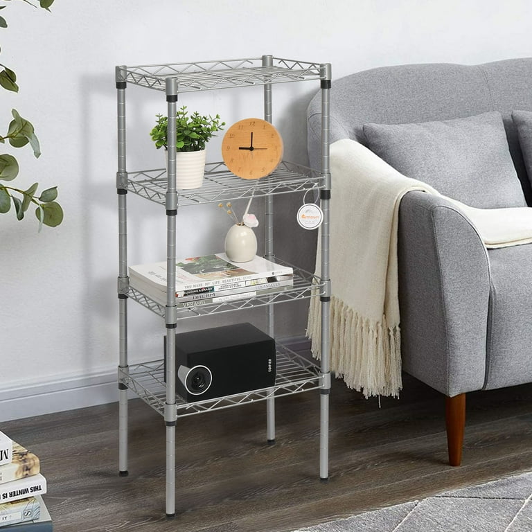 Zimtown Commercial 5 Tier Adjustable Wire Metal Shelf Shelving Rack Rolling Zimtown Commercial 5 Tier Adjustable Wire Metal Shelf Shelving Rack Rolling