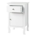 thumbnail image 1 of FCH 40*30*63cm Countryl Style MDF Spray Paint Curved Foot One Drawer One Door Night Table White, 1 of 8